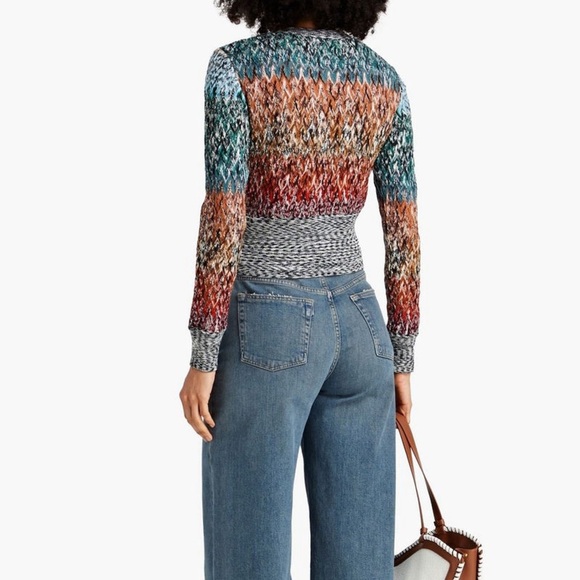 MISSONI Crochet-Knit Wool-Blend
Cardigan Sweater Sz S Button Down Casual Luxury - Picture 2 of 8